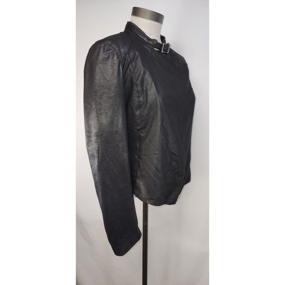 Armani Exchange Women's Black Faux Suede Jacket Size M - Picture 7 of 8